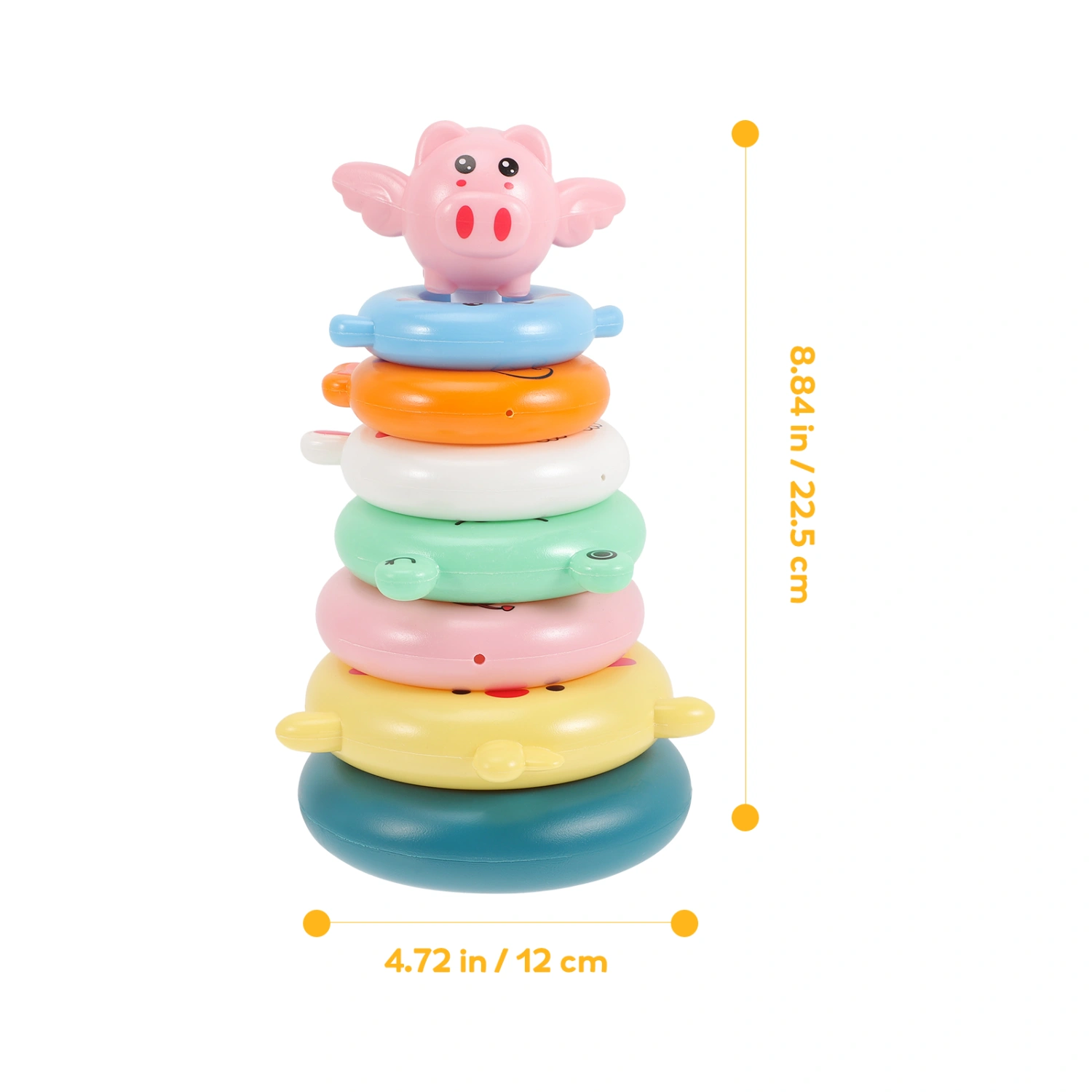 1 Set Stacking Toys Rainbow Ring Stacking Game Toys Toddlers Early Educational Toys