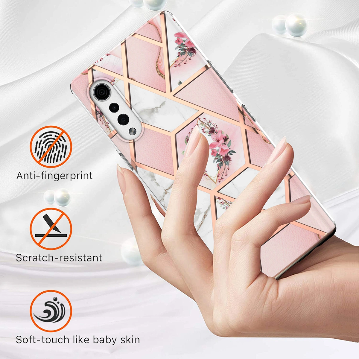 Girly Smartphone Cover Shockproof TPU Protective Case Compatible with 4G/5G