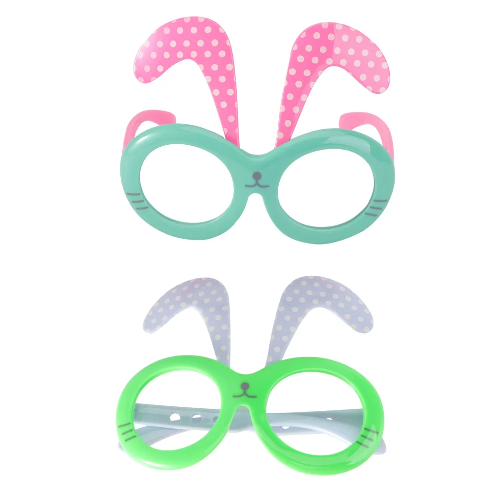 2 Pairs Rabbit Eyeglasses Festival Eyewear Mask Birthday Glasses for Party