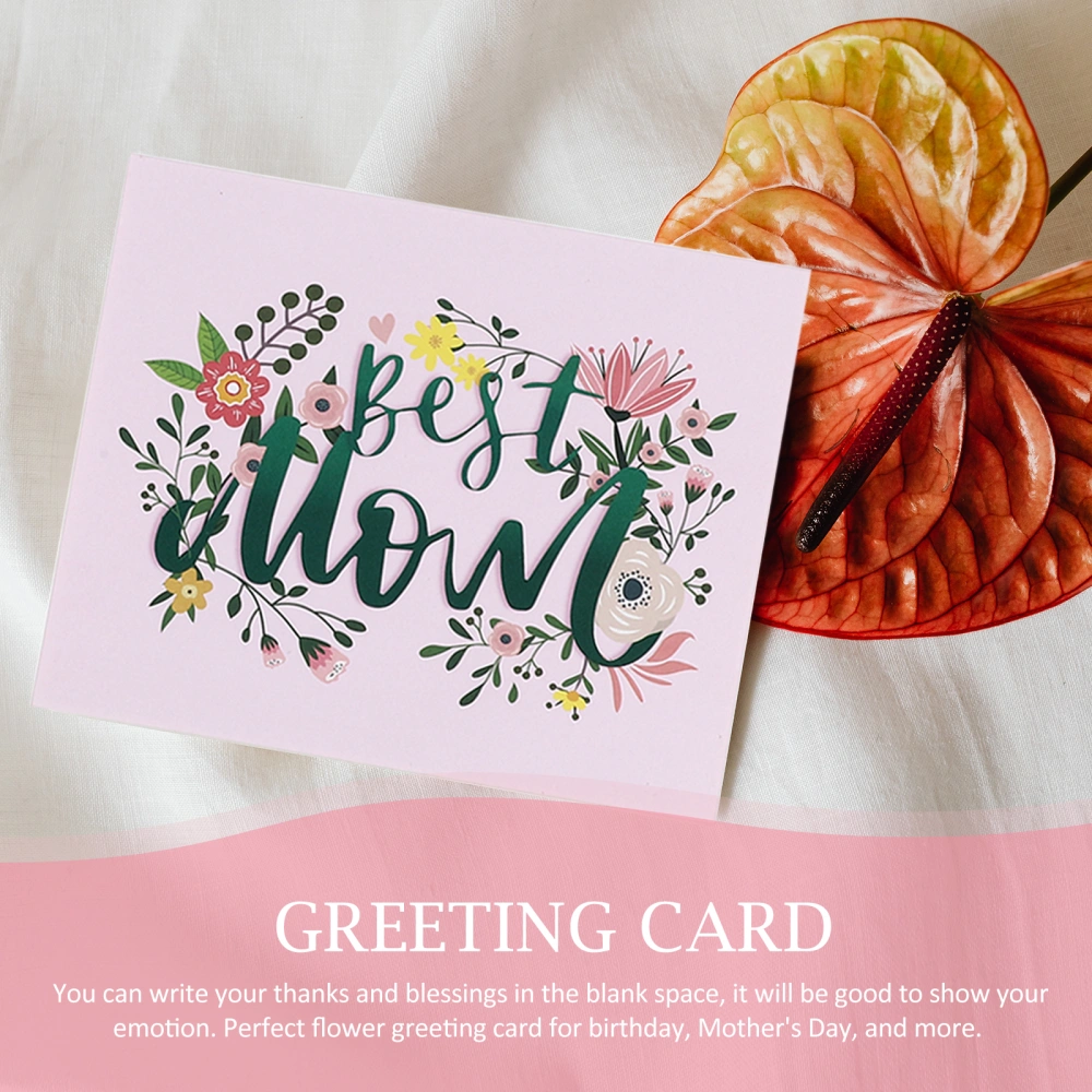 Fashion 3d Flower Thanksgiving Blessing Cards Mom Greeting Card for Mother's Day