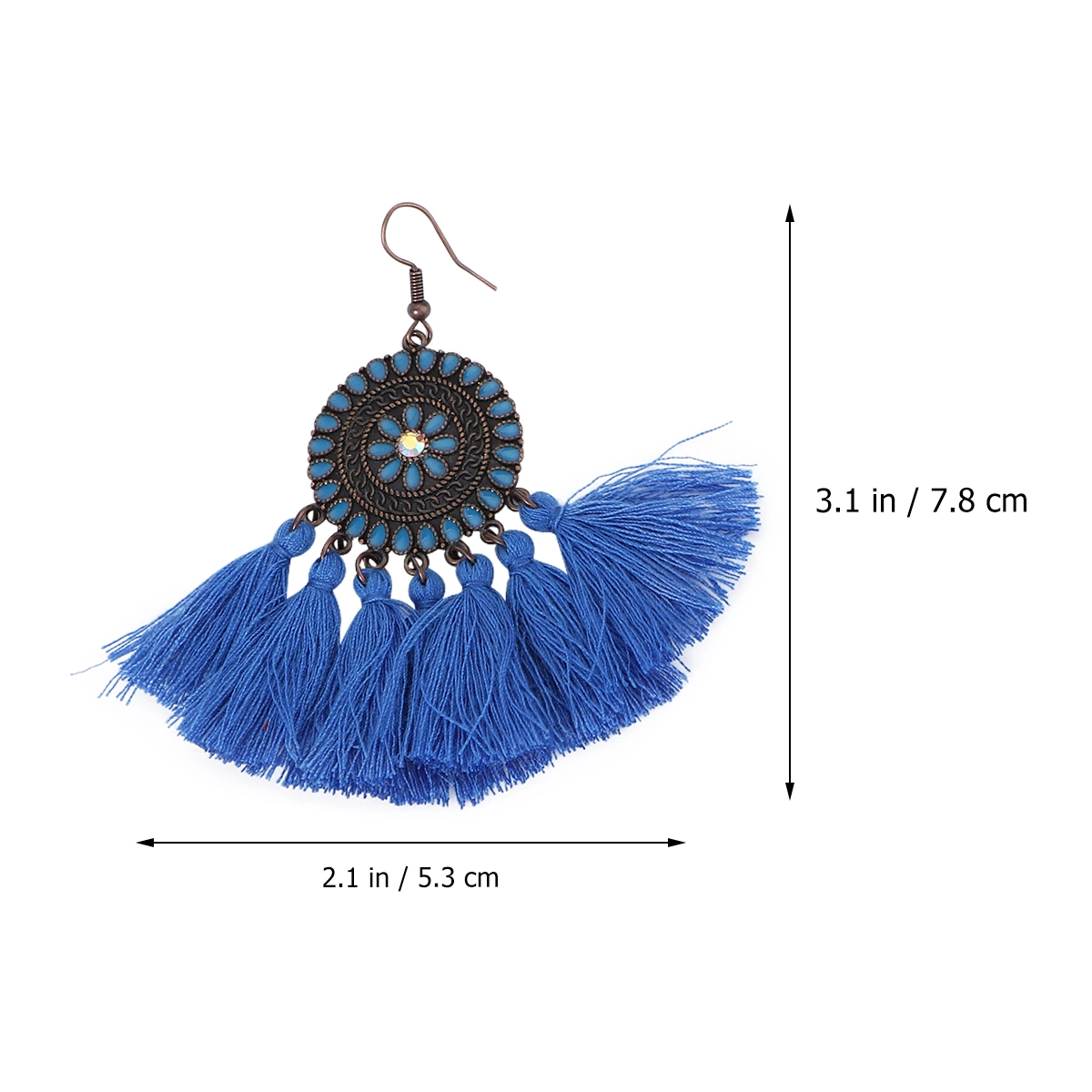 3 Pairs of Fringe Earrings Bohemian Seaside Resort Accessories for Women