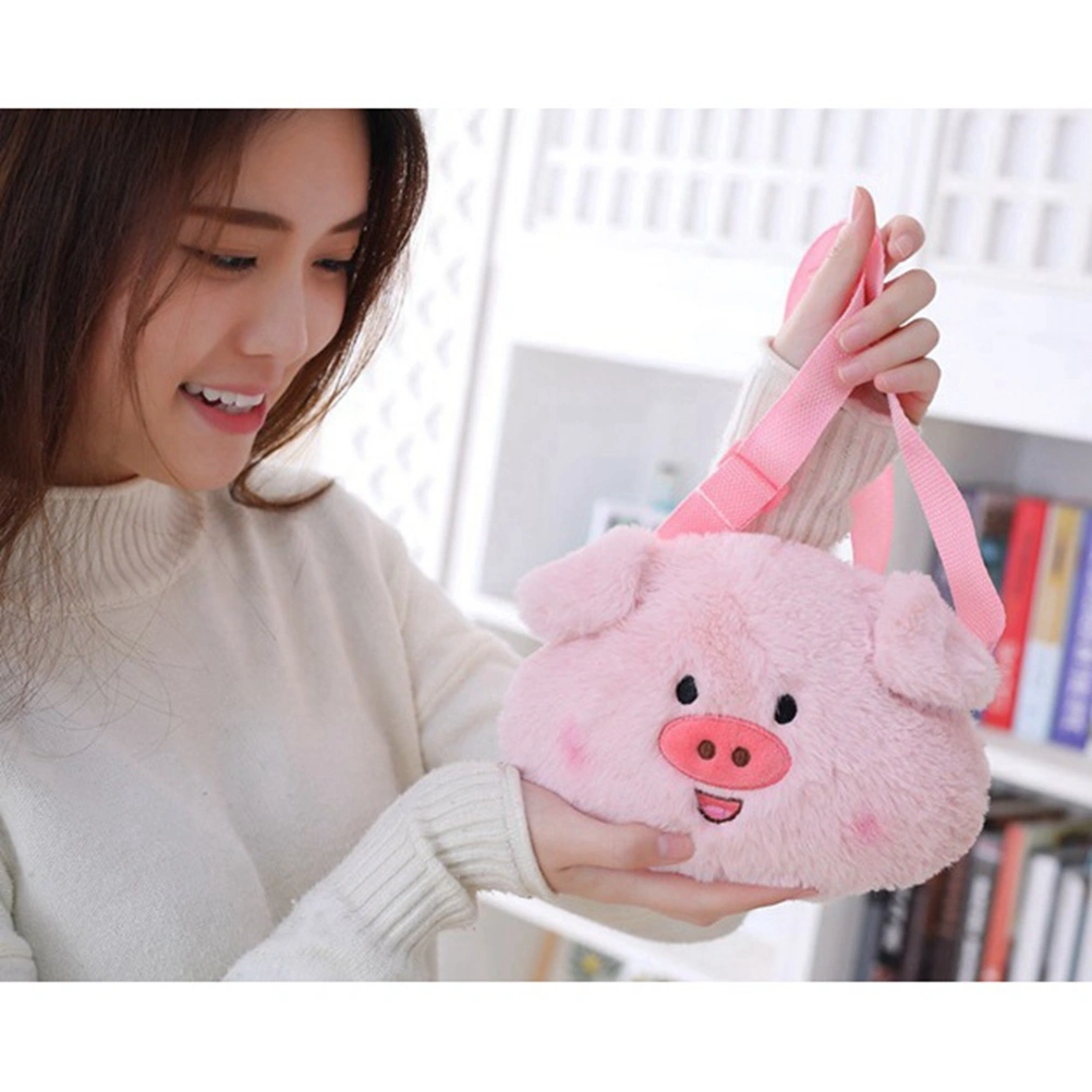 Cartoon Pig Bag Women Lovely Piggy Bag Female Fashion Messenger Bag (Pink)