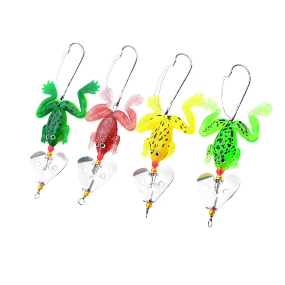 4PCS 9cm/6g Shape Simulation Lure Bait Plastic Fishing Baits Accessories for Outdoor Fishing Trip Holiday