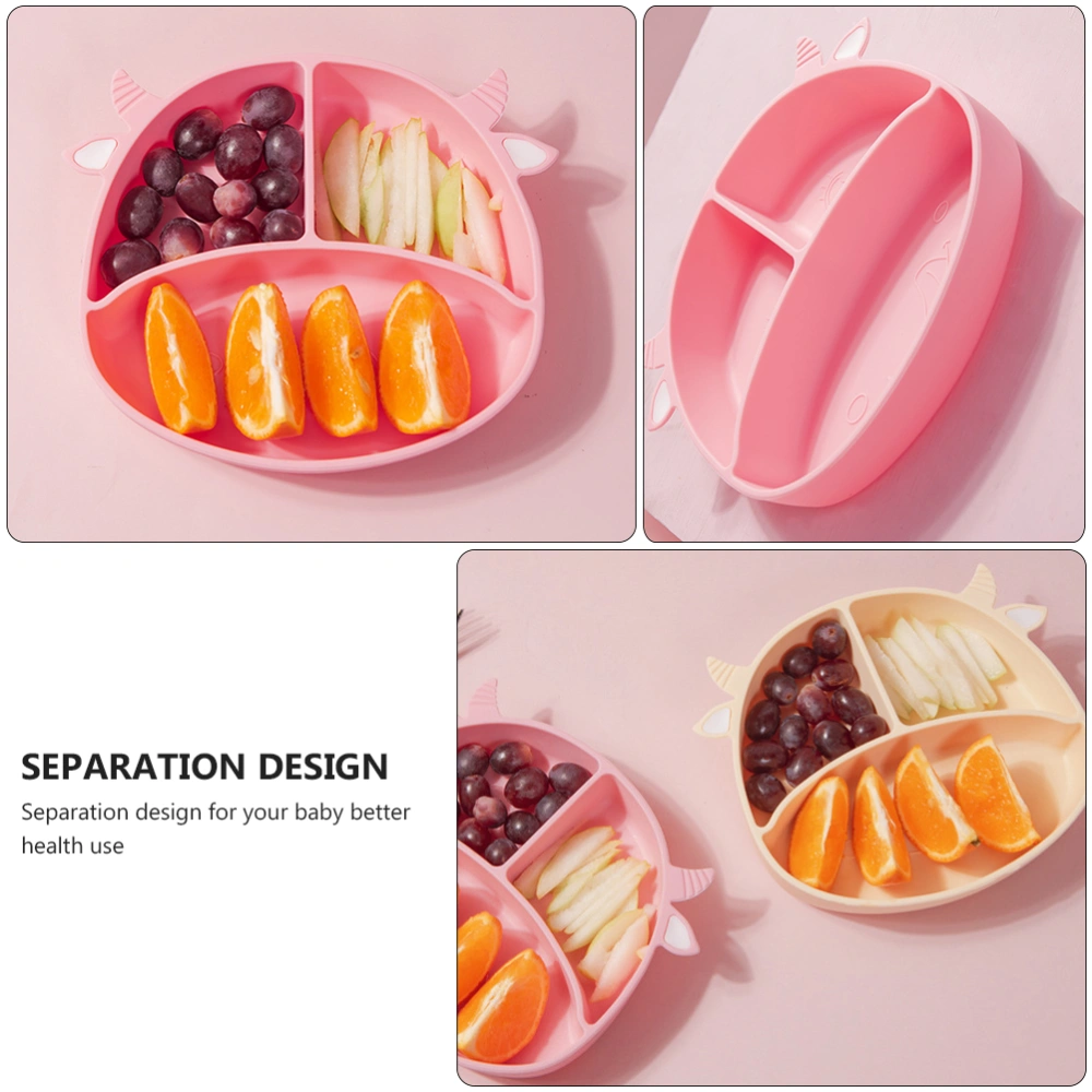 Divided Baby Suction Plate Divided Unbreakable Baby Toddler Kids Feeding Plate