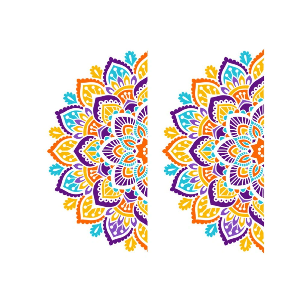 2 Sheets of Decorative Mandala Decors Wear-resistant Window Stickers Self-adhesive Window Decals