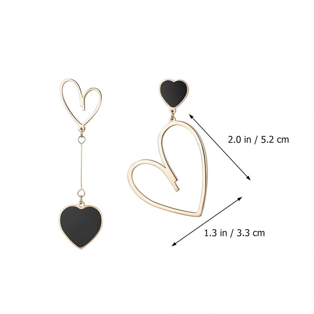 1 Pair Fashion Heart Earrings Ear Studs Women Earring Jewelry Ear Ornaments