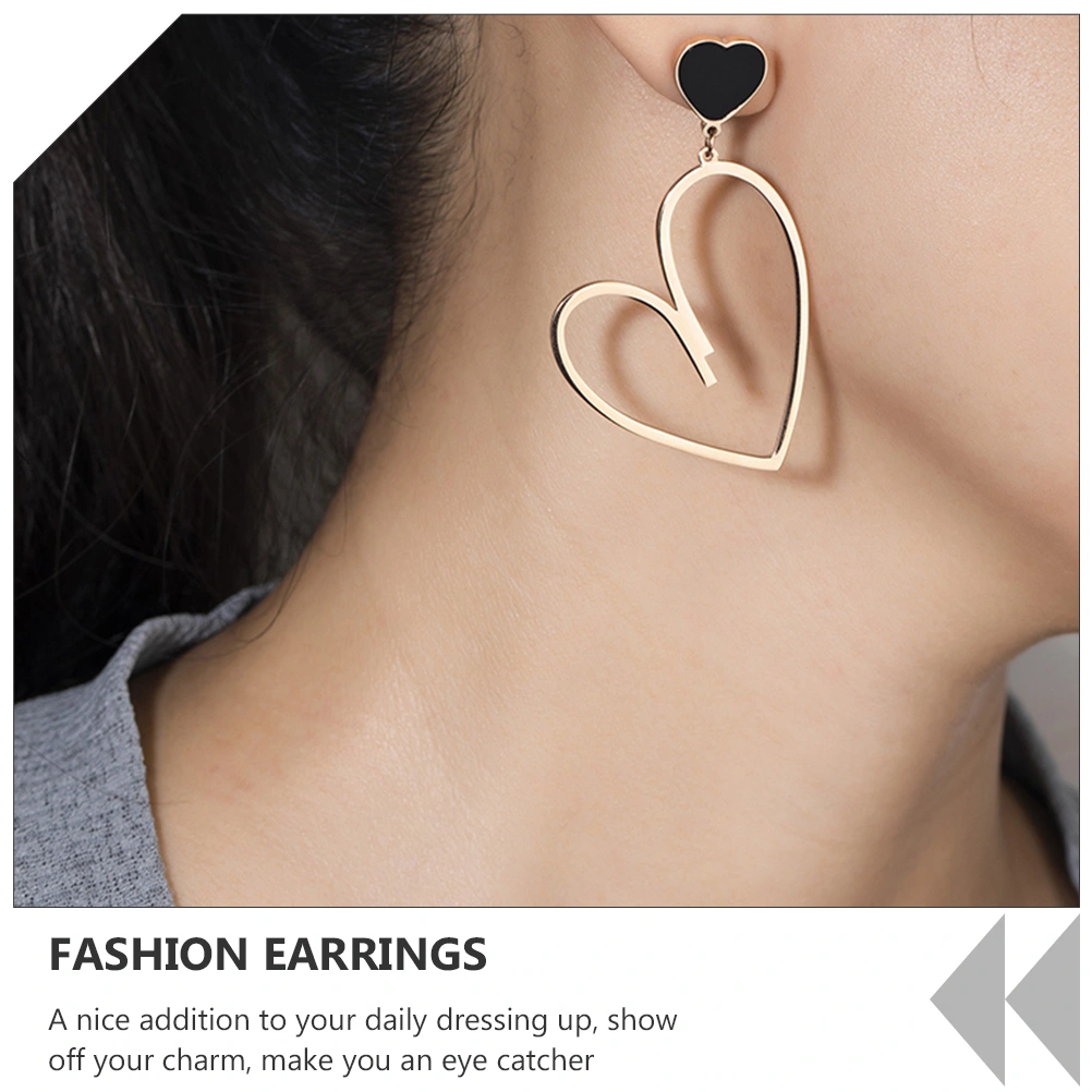 1 Pair Fashion Heart Earrings Ear Studs Women Earring Jewelry Ear Ornaments