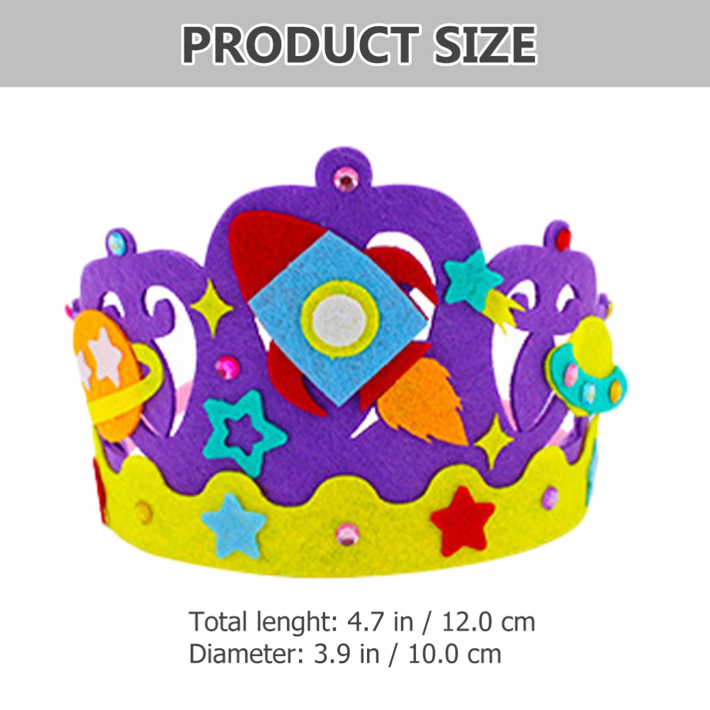 6 Sets Kids Birthday Crown DIY Kit Birthday Hat Making Materials Kids DIY Supplies