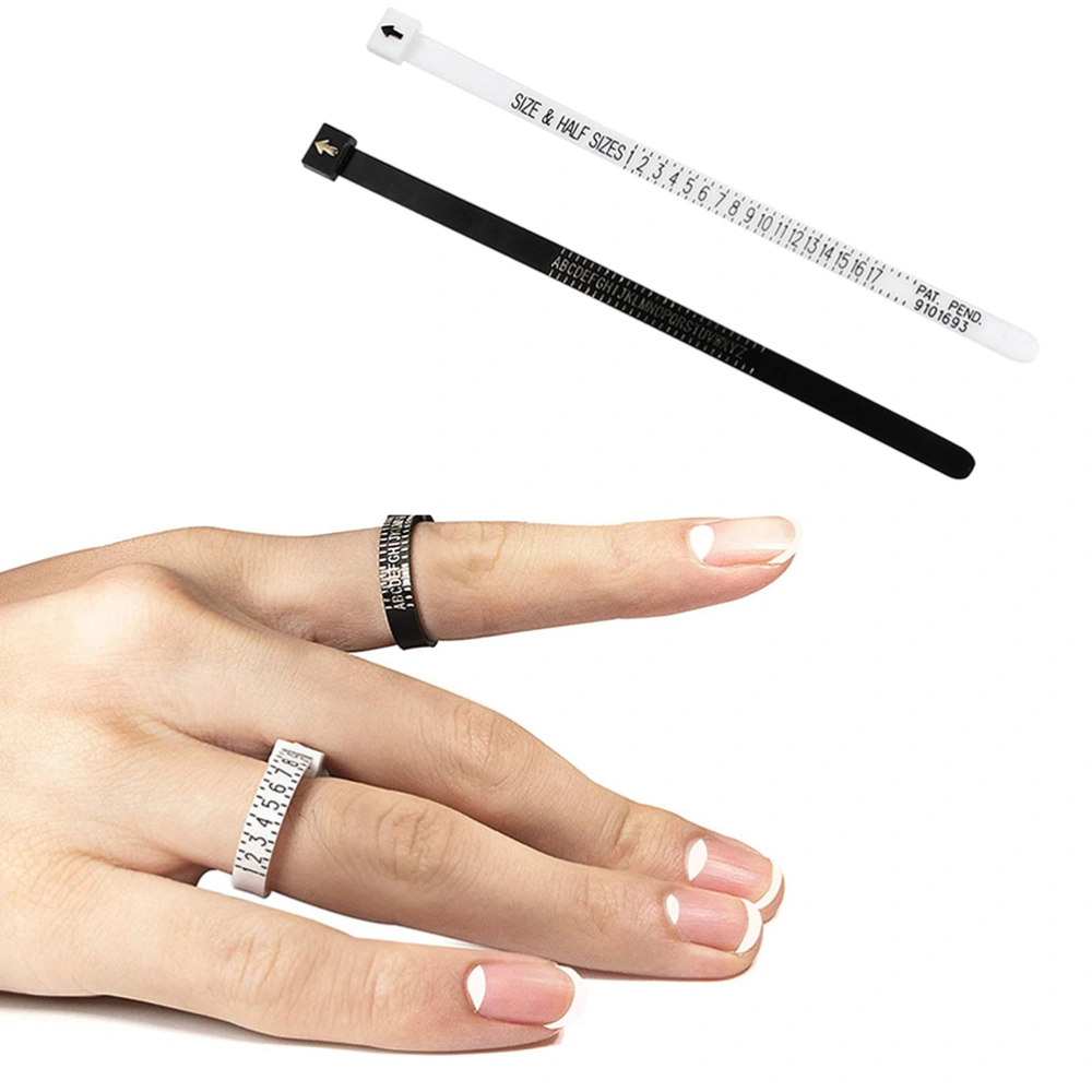 10Pcs Reusable Ring Sizer Measuring Gauges Finger Jewelry Measure Tools (US+UK)