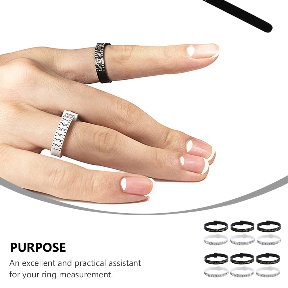 10Pcs Reusable Ring Sizer Measuring Gauges Finger Jewelry Measure Tools (US+UK)