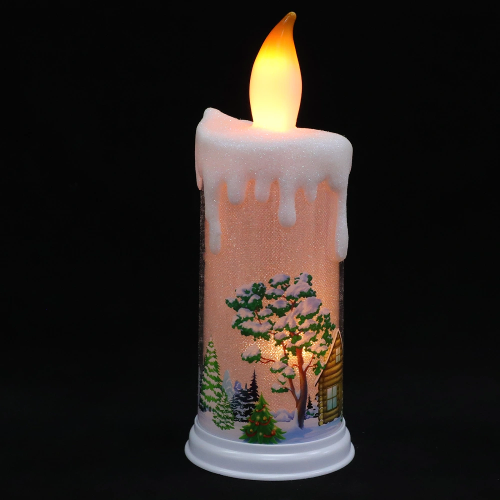 Christmas Candle Lamp Simulated Fire Candle Light Decorative Xmas Candle Light LED Lamp Decor