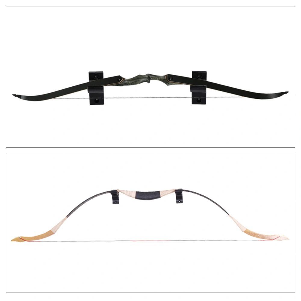 2 Pairs Bow Stand Recurve Bow Holder Wall Mount Bow Bracket Archery Accessories