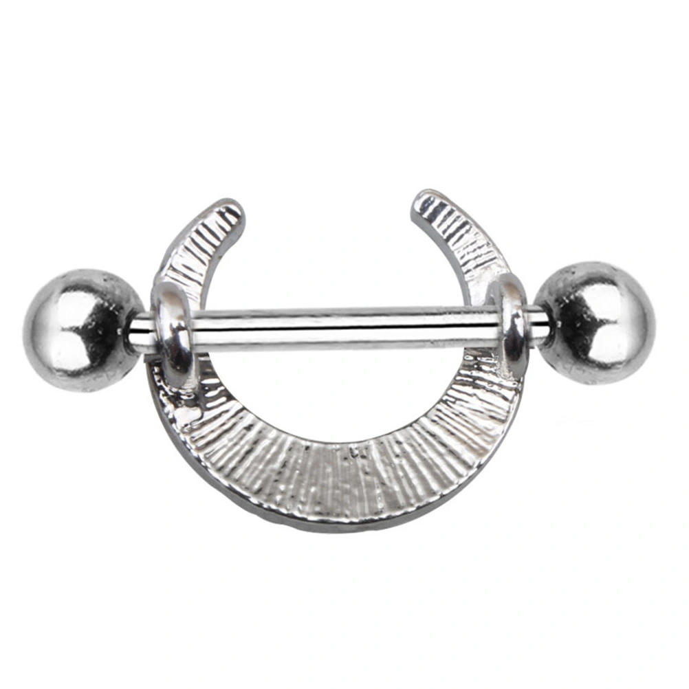 Stainless Steel Puncture Accessories Decorations Moon Shape Rings Piercing Jewelry for Women Girls