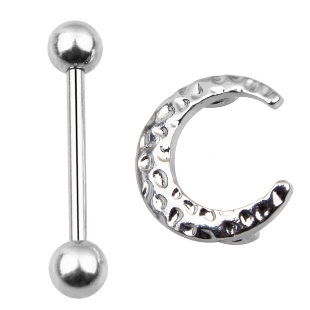 Stainless Steel Puncture Accessories Decorations Moon Shape Rings Piercing Jewelry for Women Girls