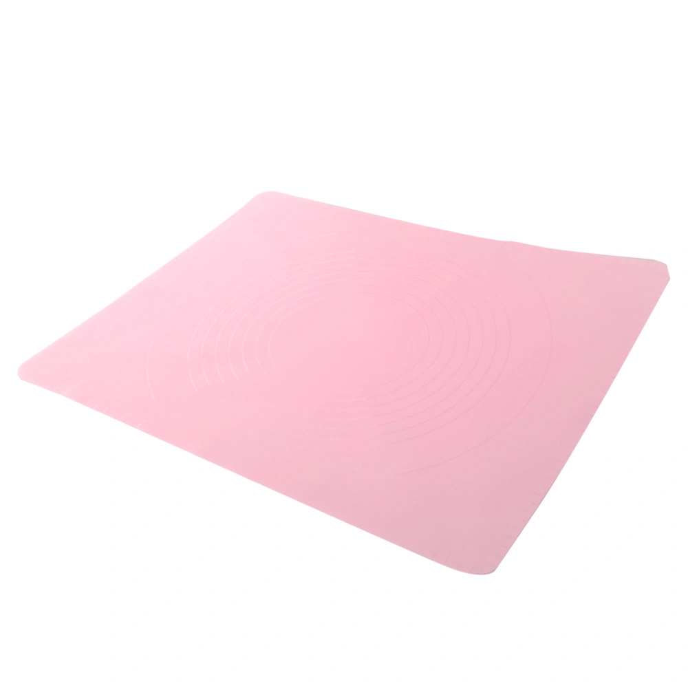 50*40cm DIY Non Stick Silicone Dough Rolling Cut Mat Fondant Pastry Baking Mat Pad (Pink)