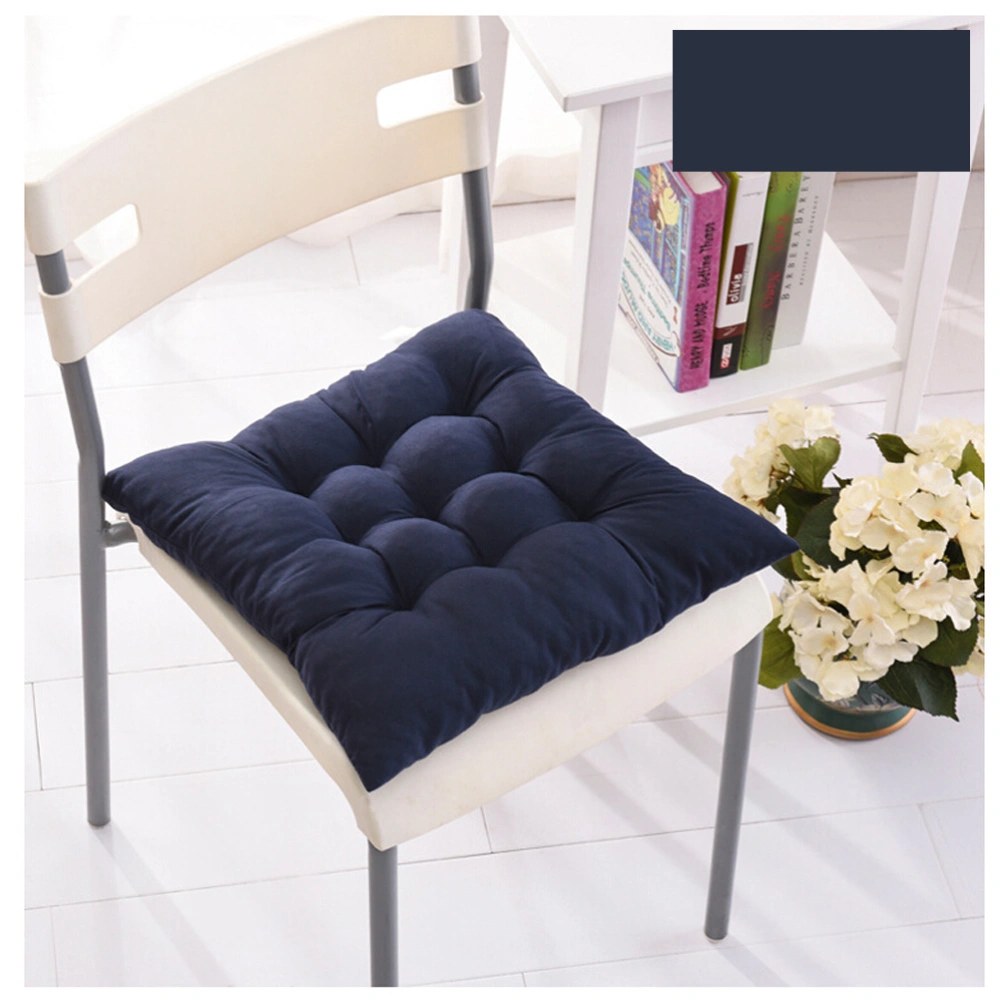 2pcs Sofa Chair Seat Sanding Cushion Pad for Indoor Outdoor Garden Patio Home Office 40x40x5cm (Dark Blue)