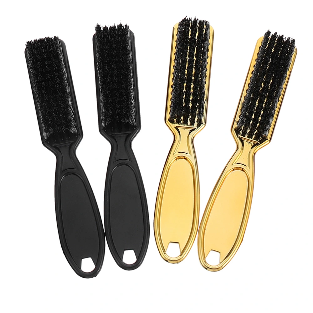 4pcs Portable Shredded Hair Brushes Hair Cleaning Brushes for Barber Shop