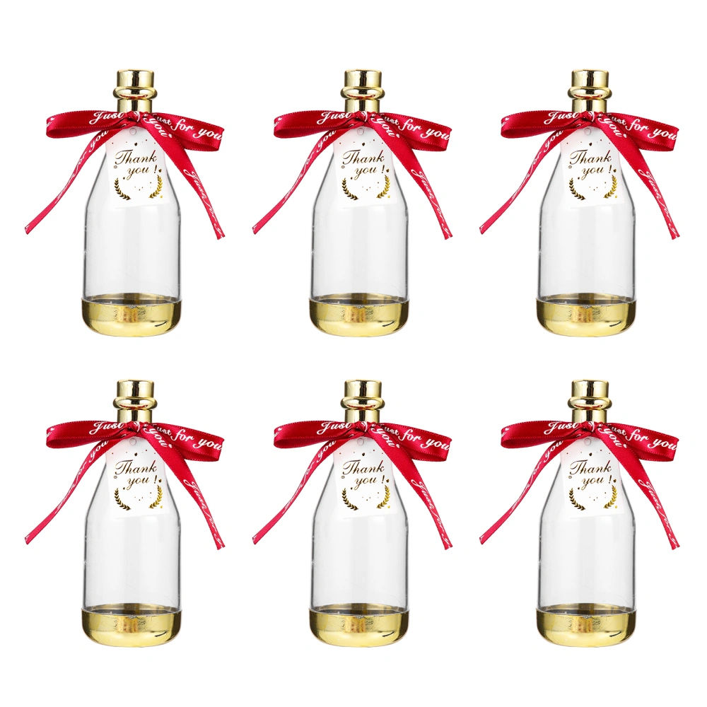 6 Pcs Champagne Bottle Containers Candy Storage Bottles Packaging Containers