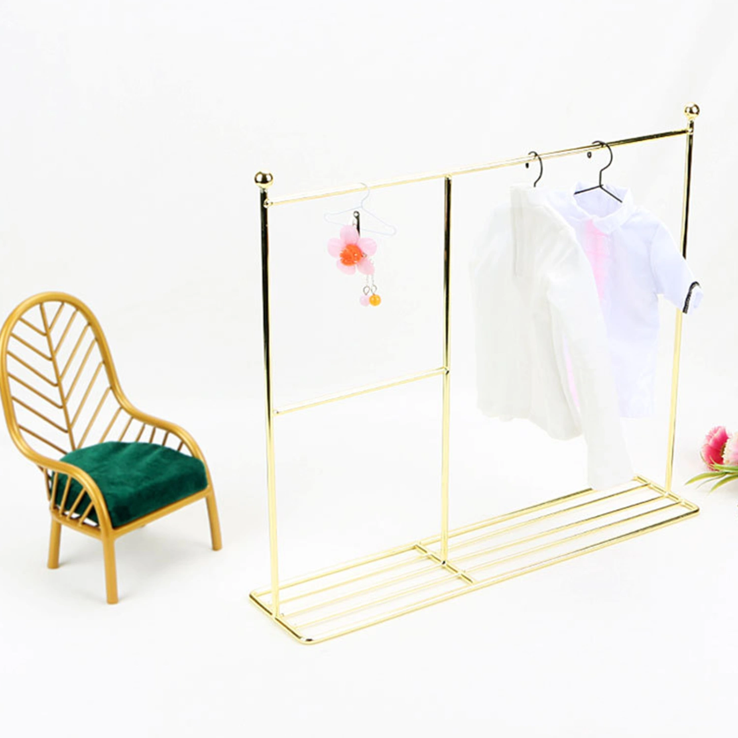 Fake Laundry Rack Simulation Cloth Rack Imitation Laundry Stand Mini Cloth Stand