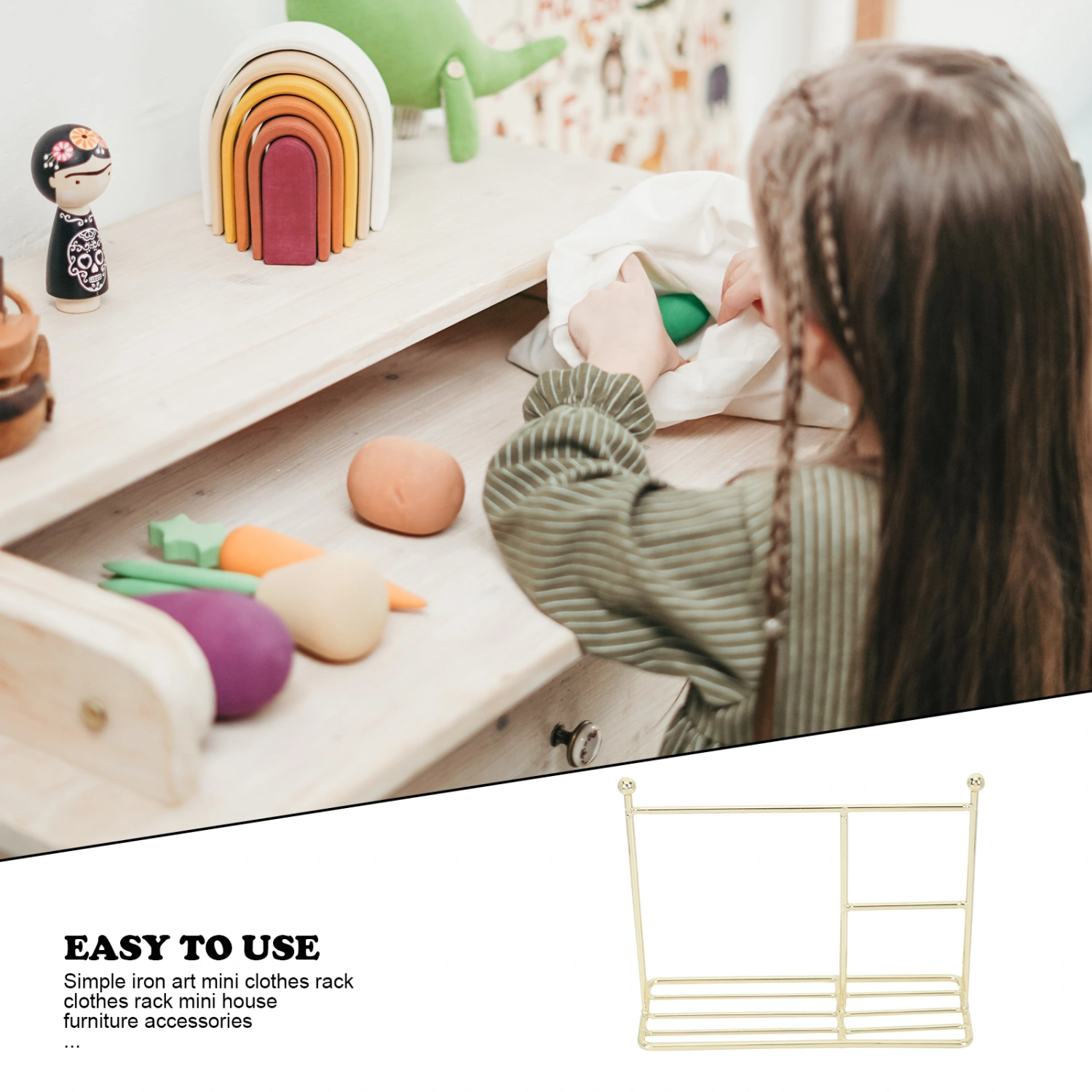 Fake Laundry Rack Simulation Cloth Rack Imitation Laundry Stand Mini Cloth Stand