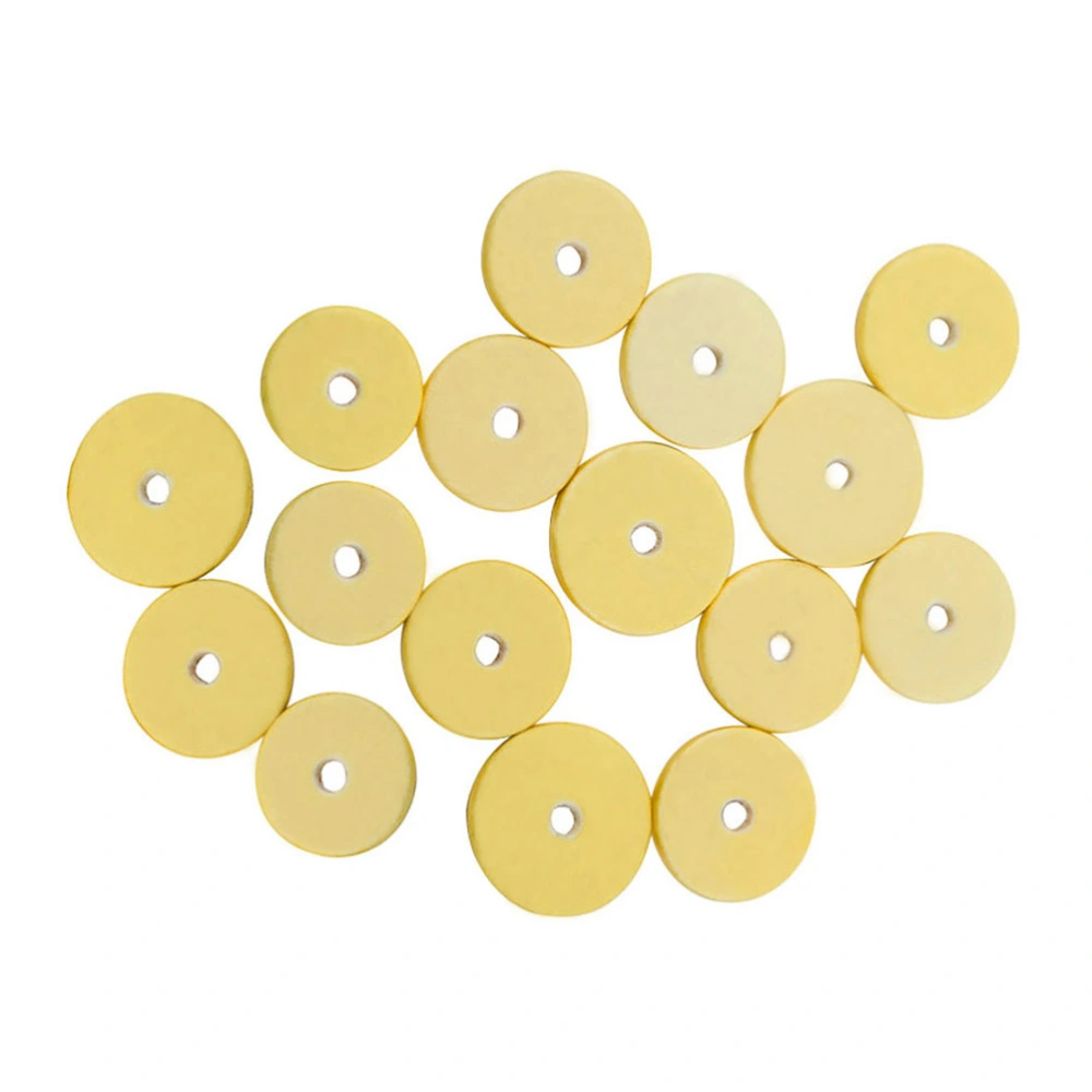 16 in 1 Replacement Elastic Wood Flute Instrument Pads (Light Yellow)