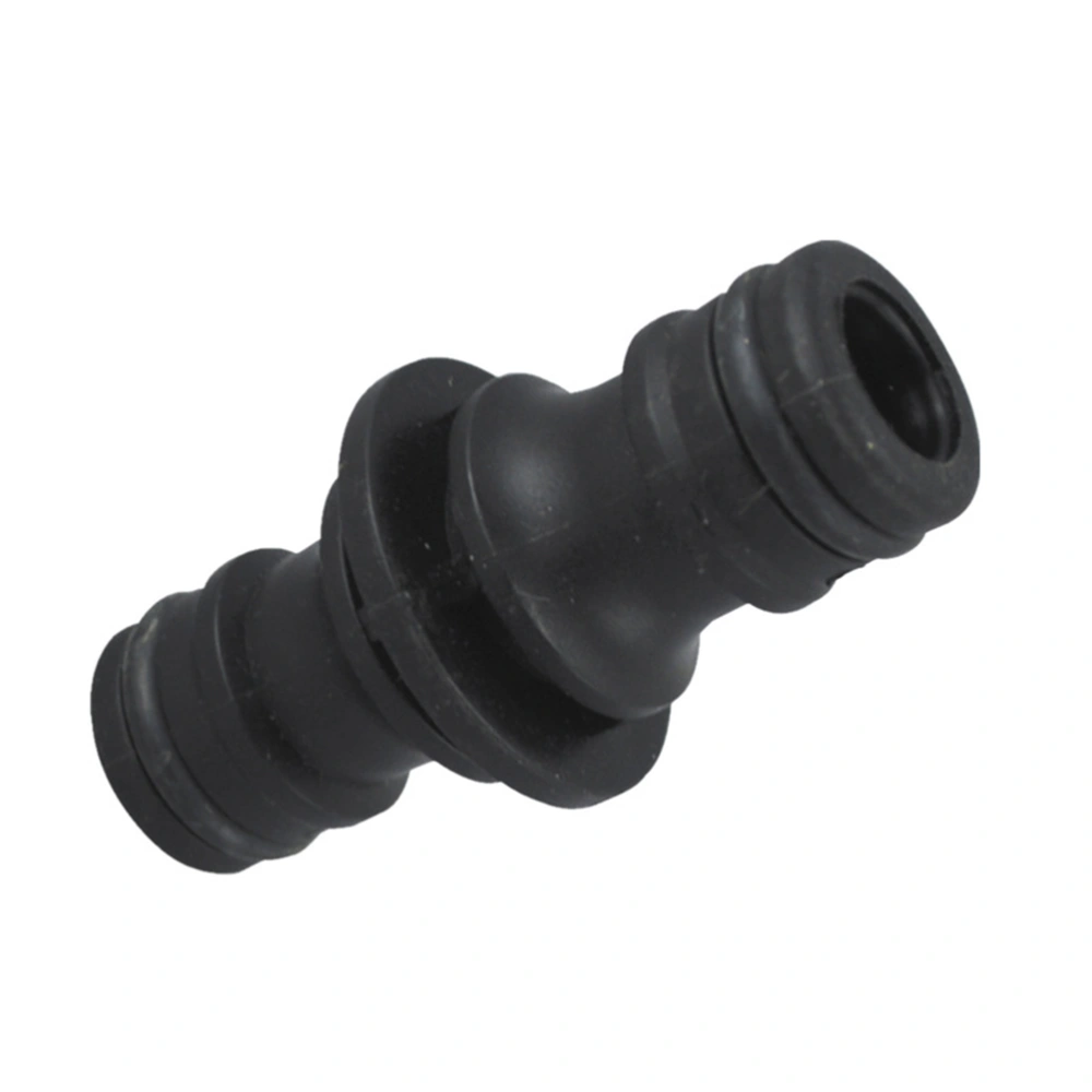 12PCS ABS Plastic Straight Quick Coupling Bidirectional Water Pipe Joint Garden Hose Fittings(Black)