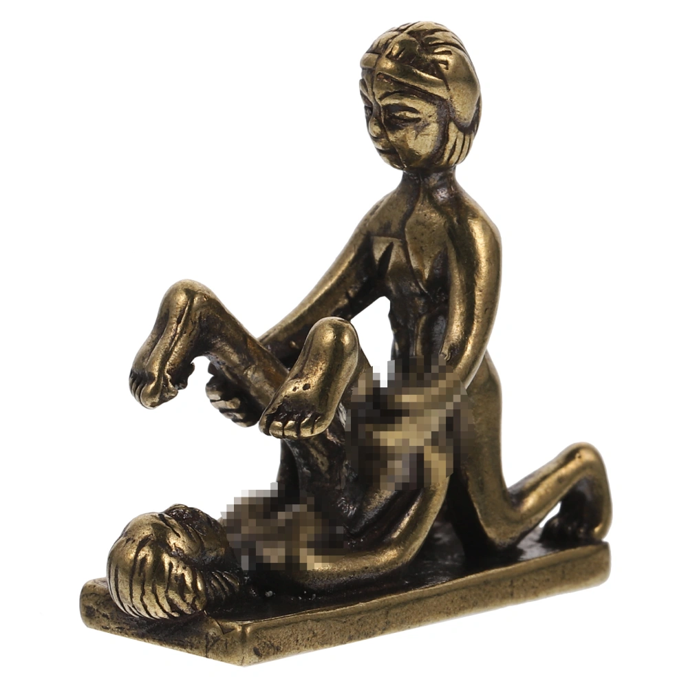 1pc Brass Craft Couple Sex Adornment Brass Craft Desktop Decor Sex Figurine