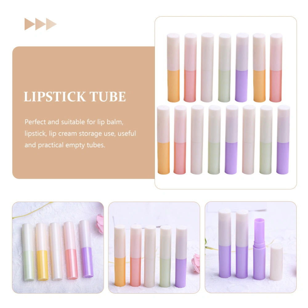 15pcs Practical Lipstick Lip Balm DIY Containers Empty Tubes for Lipstick DIY