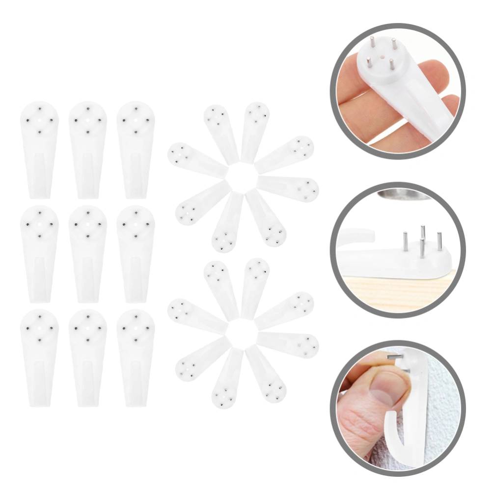 50Pcs Traceless Photo Frame Hanging Nails Invisible Nail Wall Seamless Hooks for Picture