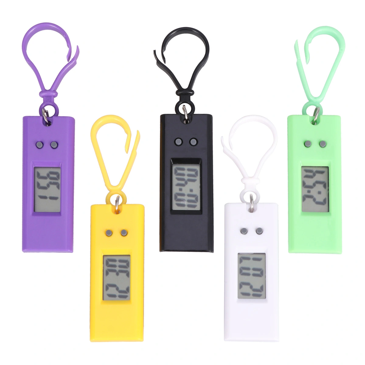 5Pcs Keychain Electronic Watches Funny Key Ring Pocket Watches Examination Small Hanging Watches for Kids Students (Random Color)