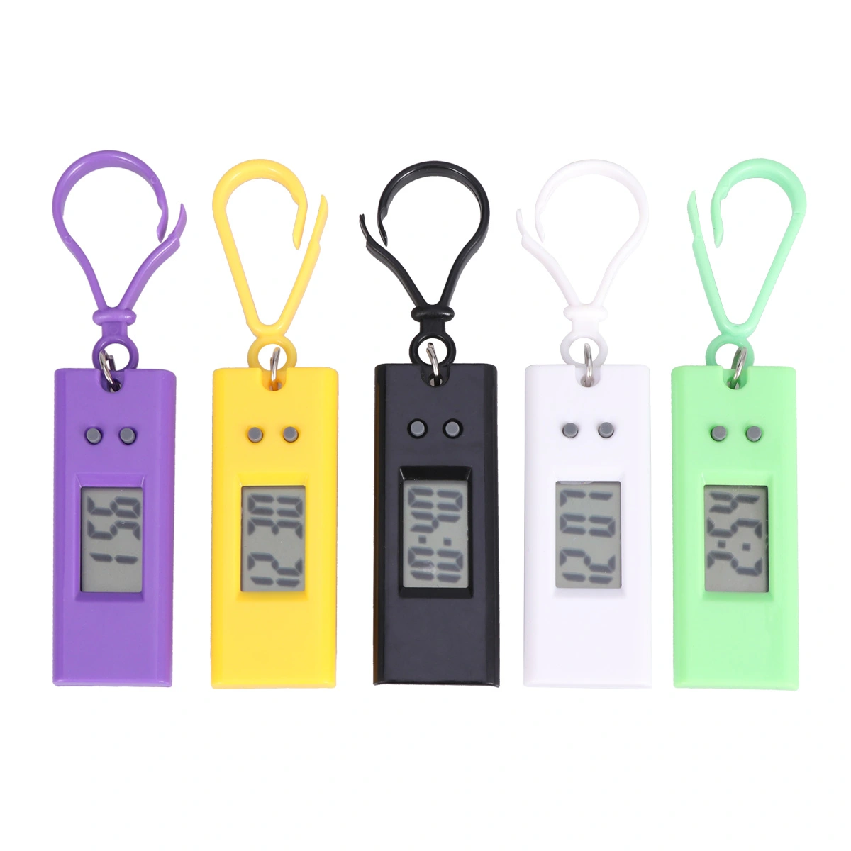 5Pcs Keychain Electronic Watches Funny Key Ring Pocket Watches Examination Small Hanging Watches for Kids Students (Random Color)