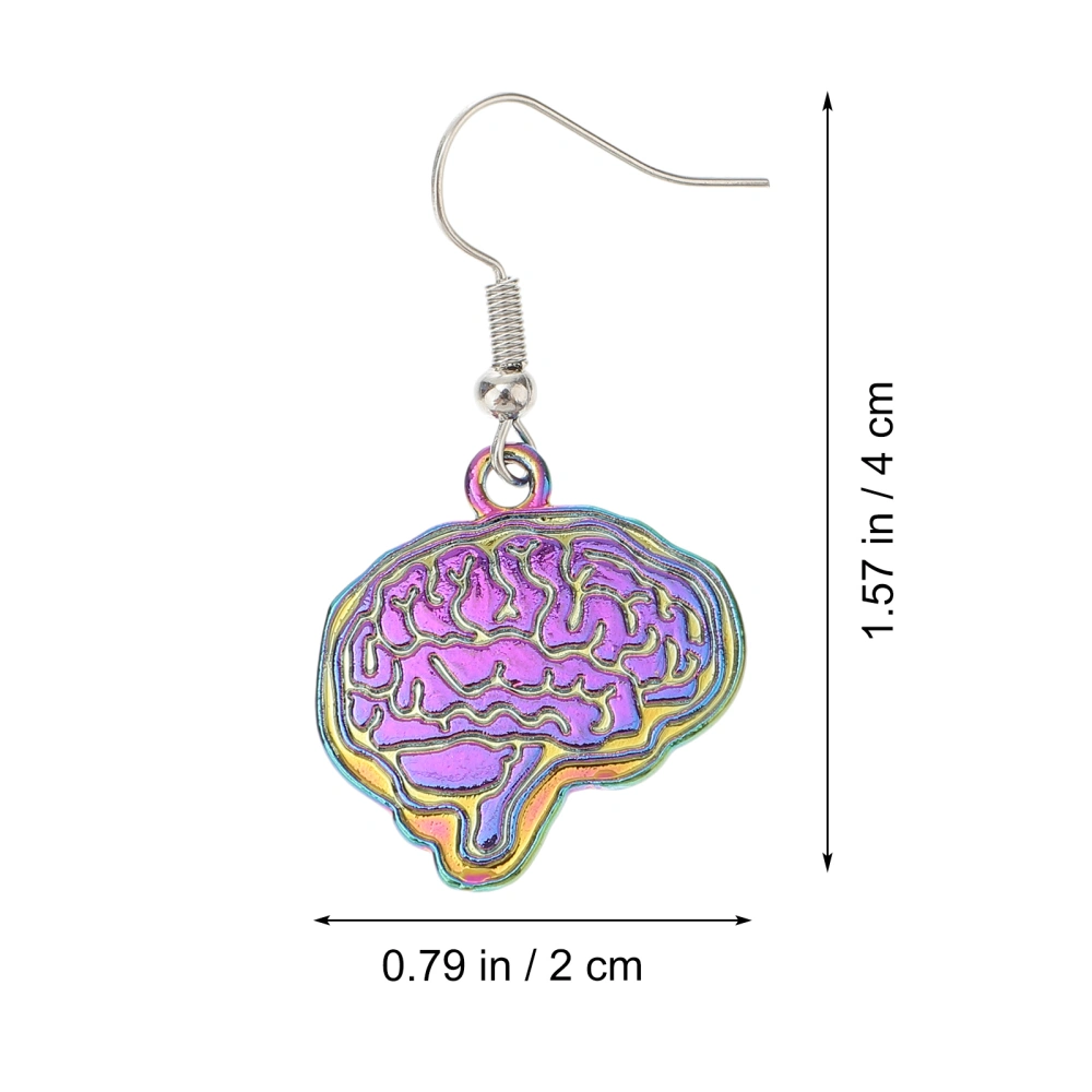 1 Pair Fashion Brain Earrings Fashion Ear Dangler Creative Ear Pendant Jewelries