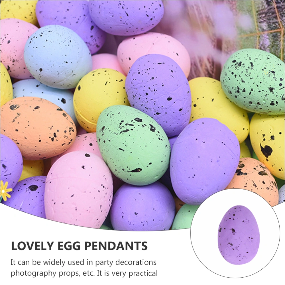 200pcs Foams Simulation Eggs Ornaments Hanging Eggs for Easter Tree Decoration