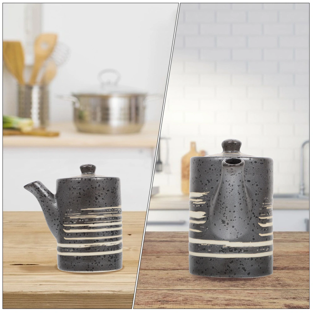 2Pcs Soy Sauce Container Ceramic Condiment Pot Decorative Soy Sauce Holder Sushi Soy Sauce Dispenser