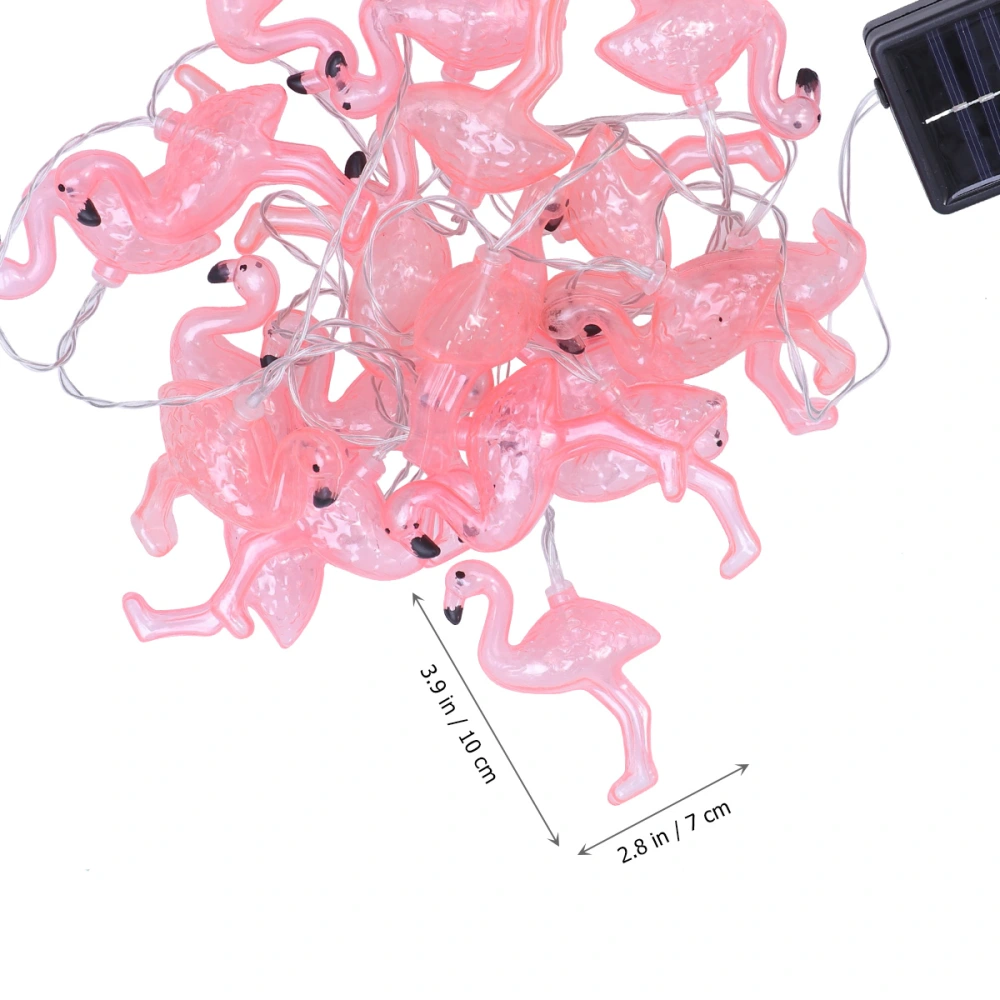 3 Meters 20 Bulbs Flamingo String Lights Exquisite Holiday Decoration Lights Battery Box String Lights(Pink)