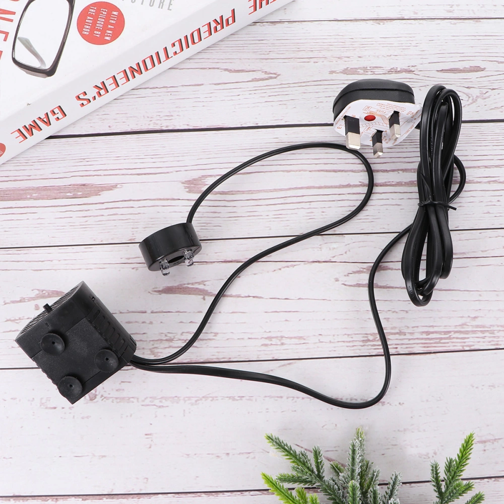 5W Aquarium Circulation Submersible Pump Fish Tank Mini Pump with 4 LED Light with UK Plug Black