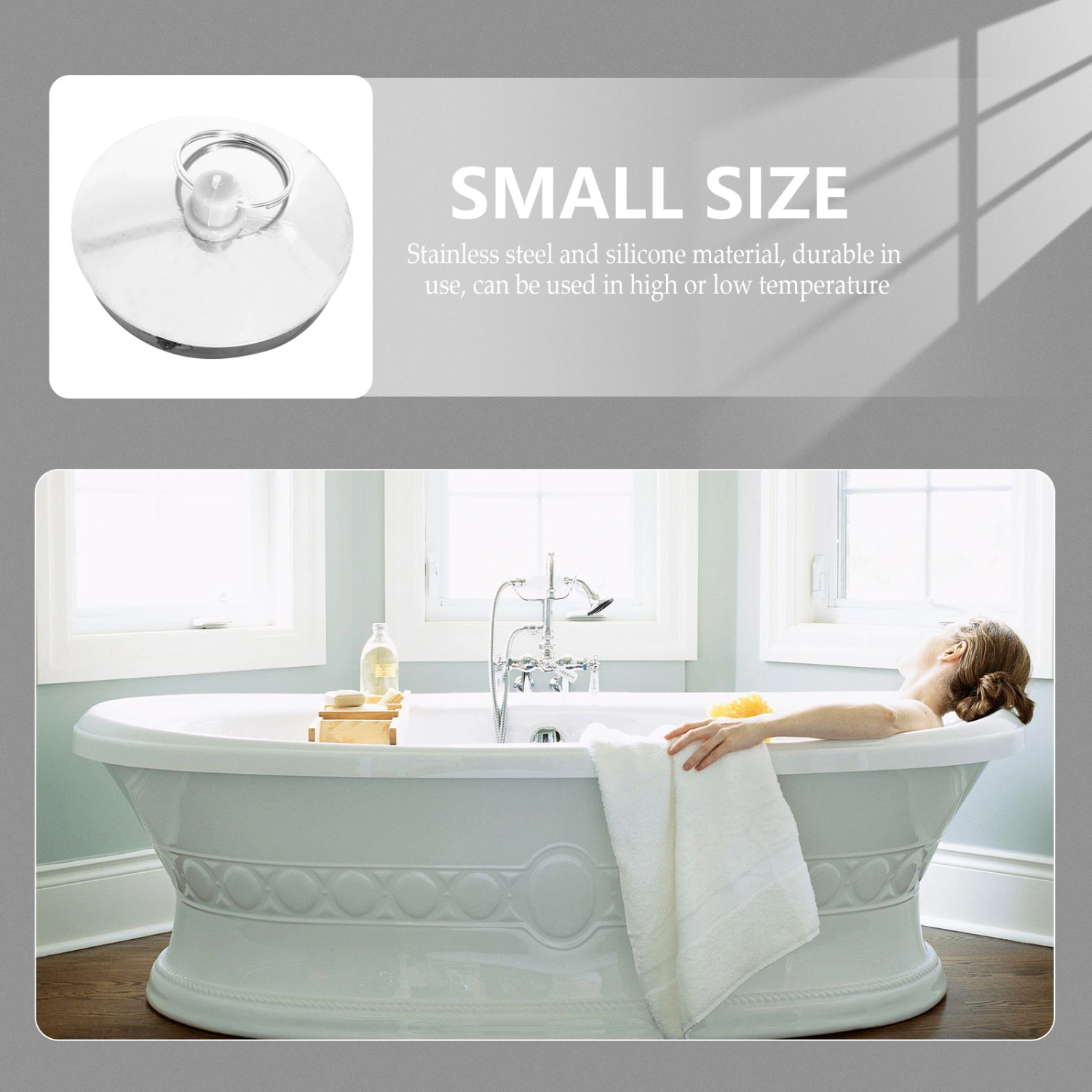3pcs Suction Sink Stopper Household Bathtub Stopper Practical Drain Bath Plug