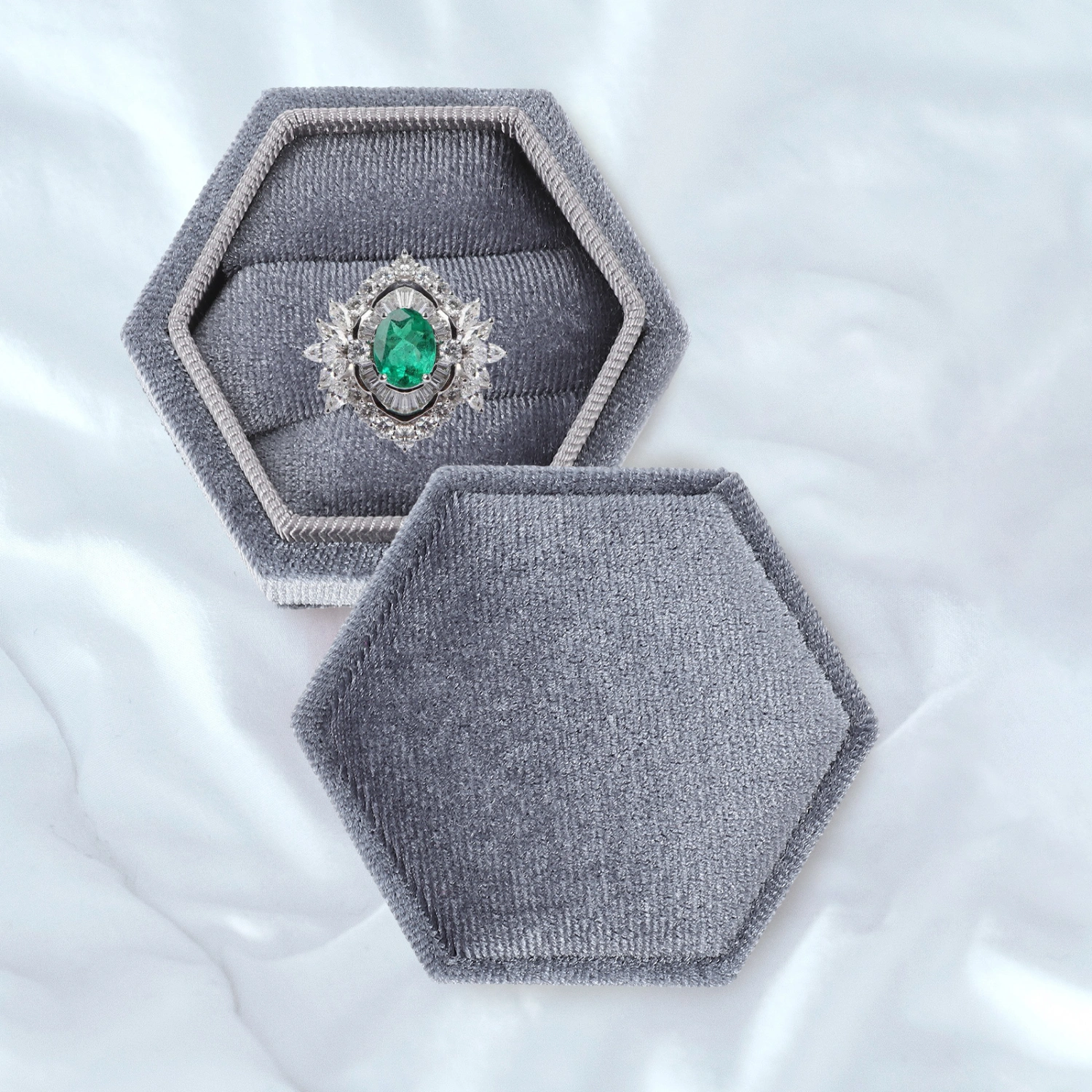 Wedding Jewelry Ring Box Proposal Hexagon Ring Box Engagement Ring Holder