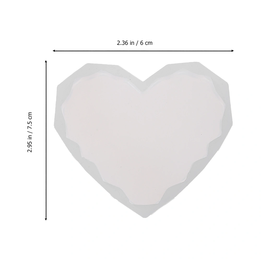 4pcs Crystal Epoxy Mold Heart Shape Coaster Casting Silicone Crafts Mould