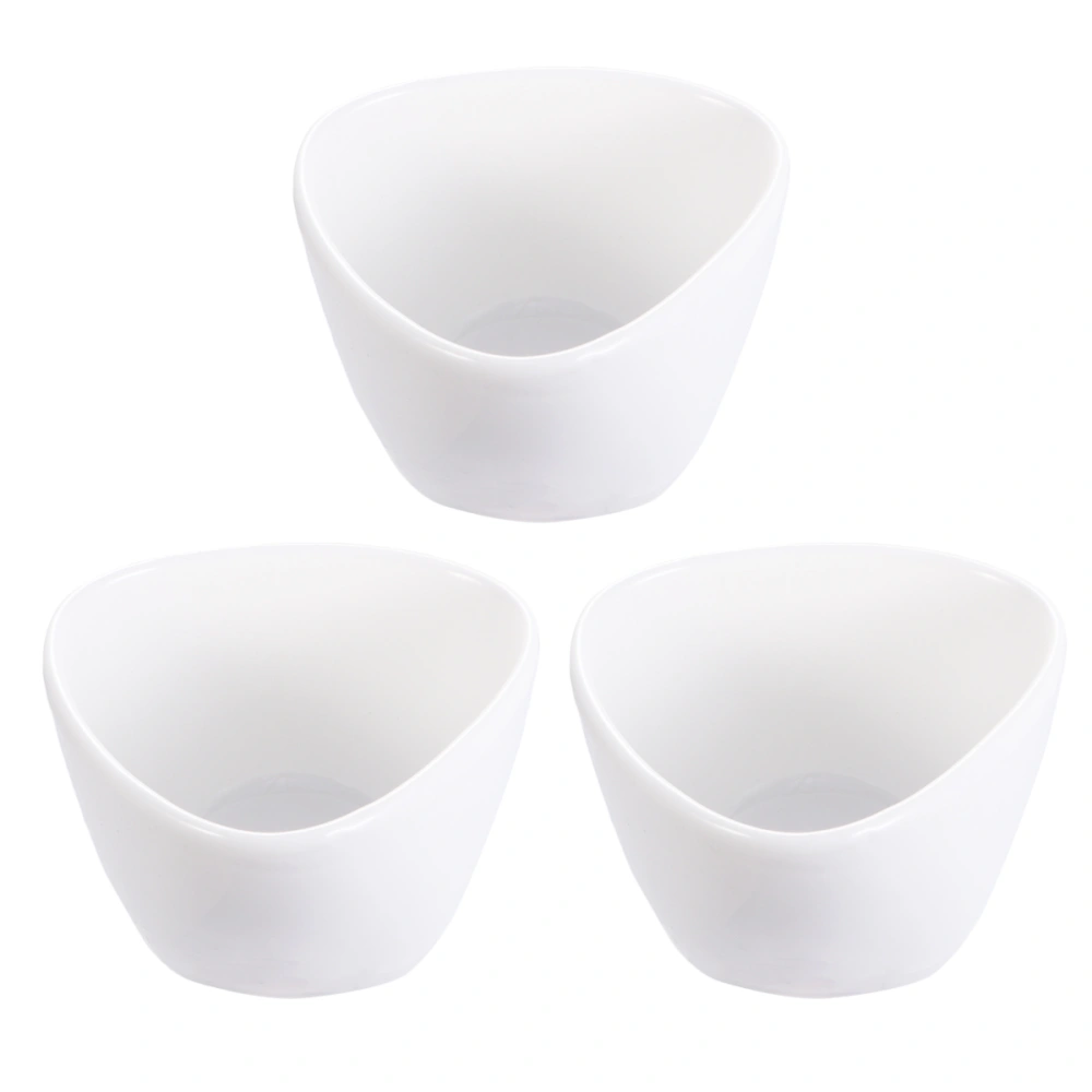 3Pcs White Porcelain Succulents Flower Pots Nordic Style Simplicity Ceramic Planter Home Office Landscape Supplies