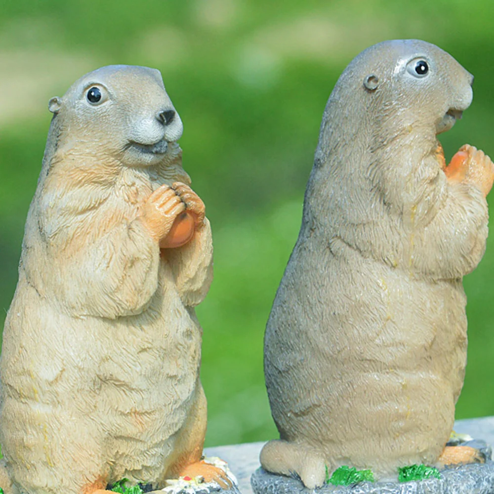 Adorable Marmot Ornament Micro Landscape Resin Animal Craft Creative Bonsai Decor