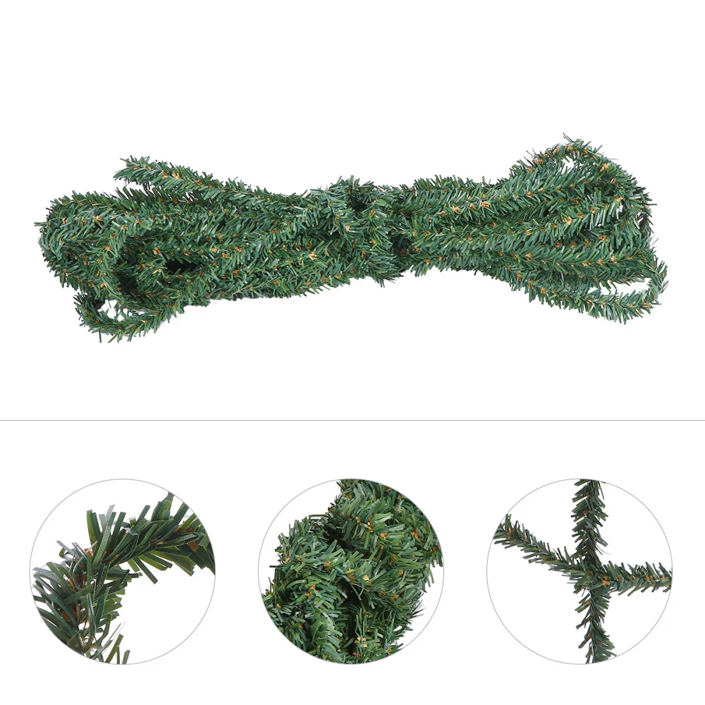 1 Pc 7.3M Simulated PVC Pine Rattan Creative Pine Garland Holiday Decoration