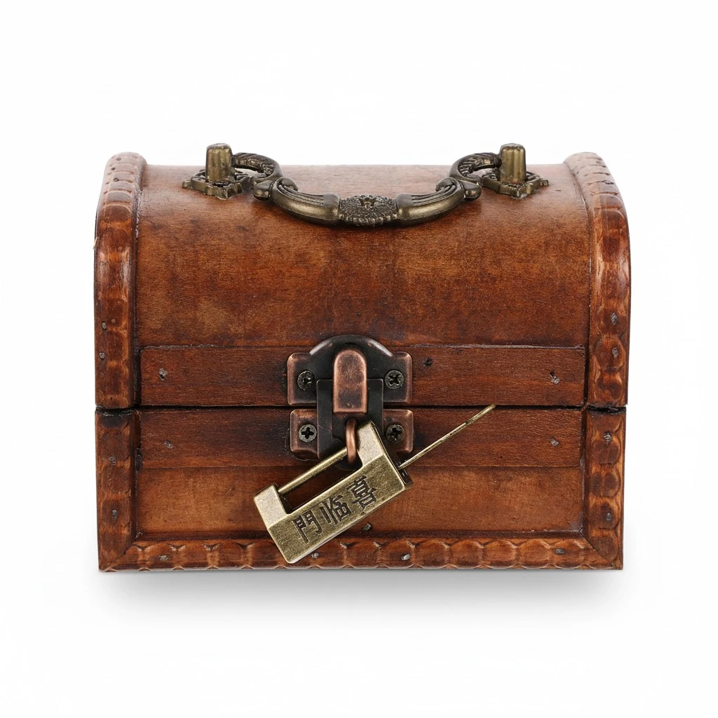 Wooden Trinket Box Retro Jewelry Case Vintage Jewelry Box Handheld Storage Case