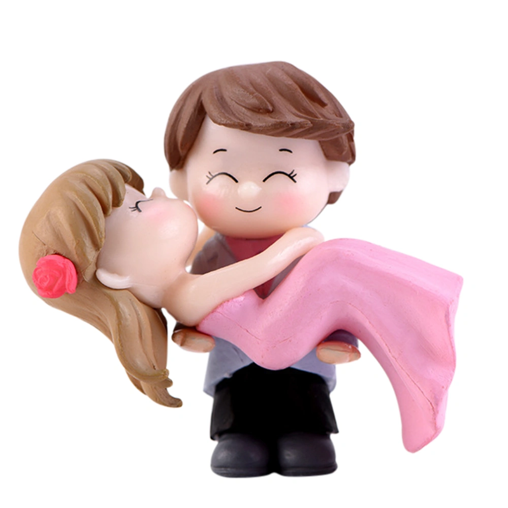 1pc Delicate Cake Ornament Funny Cake Insertion Decoration Vinyl Couple Doll