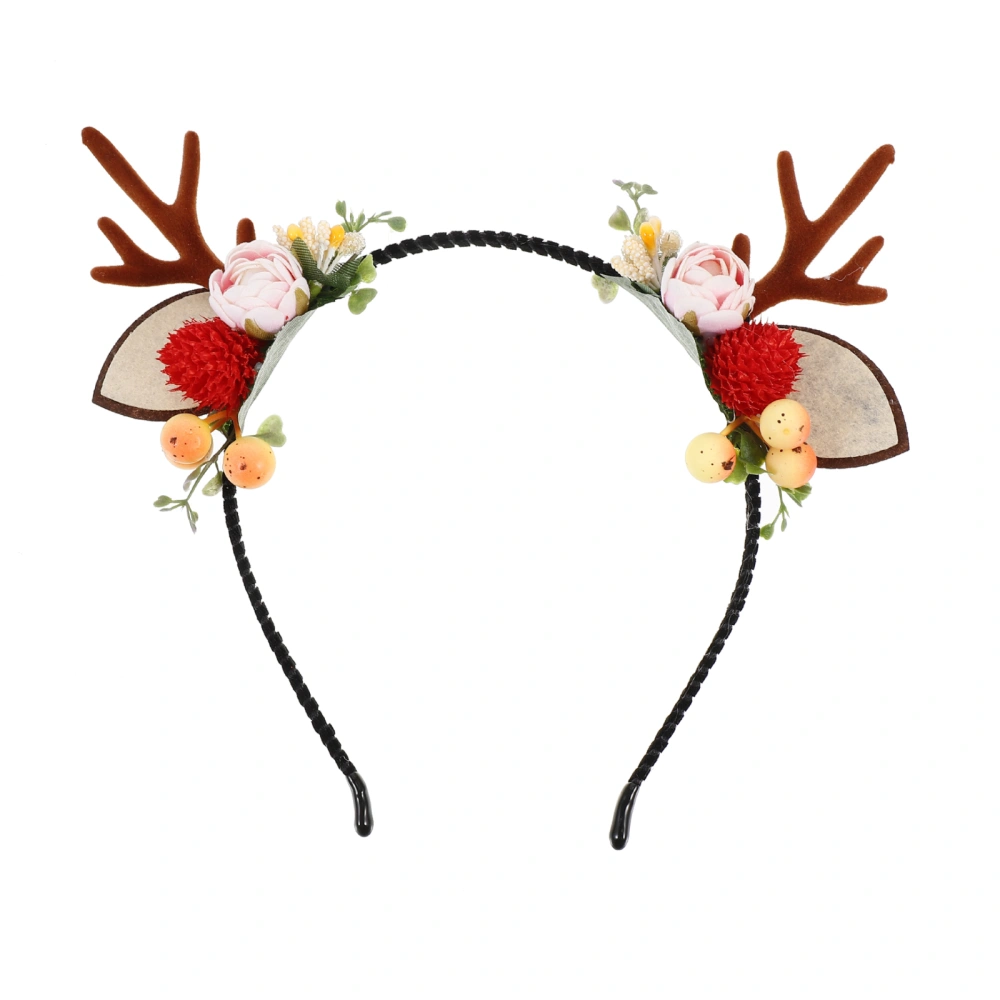 Christmas Headband Antlers Hair Band Deer Costume Accessory Elk Ears Hair Hoops