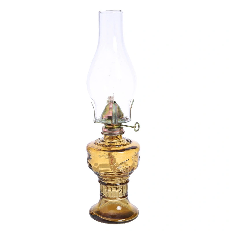 Retro Kerosene Glass Kerosene Lamp Vintage Oil Lantern Desktop Lighting Decoration