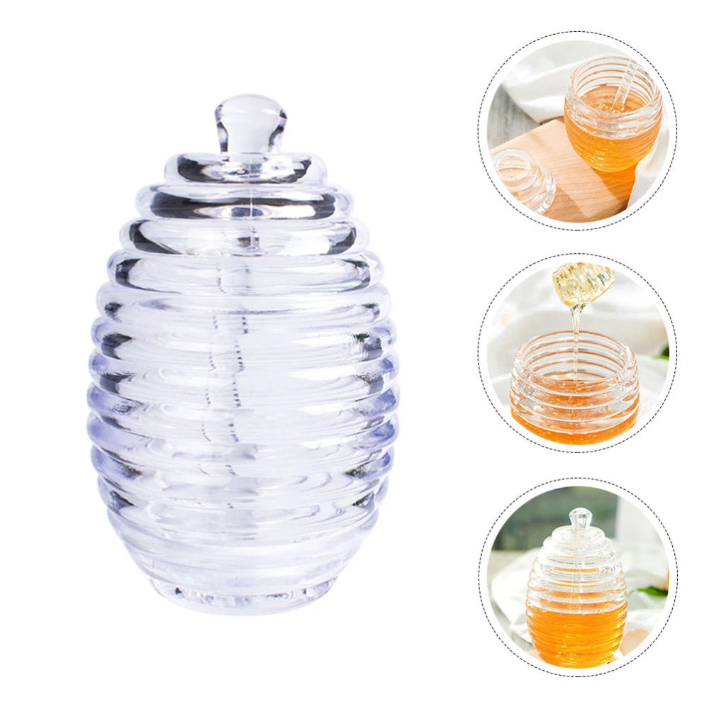 1 set of Food Storage Can Honey Storage Container Transparent Juice Jam Jar