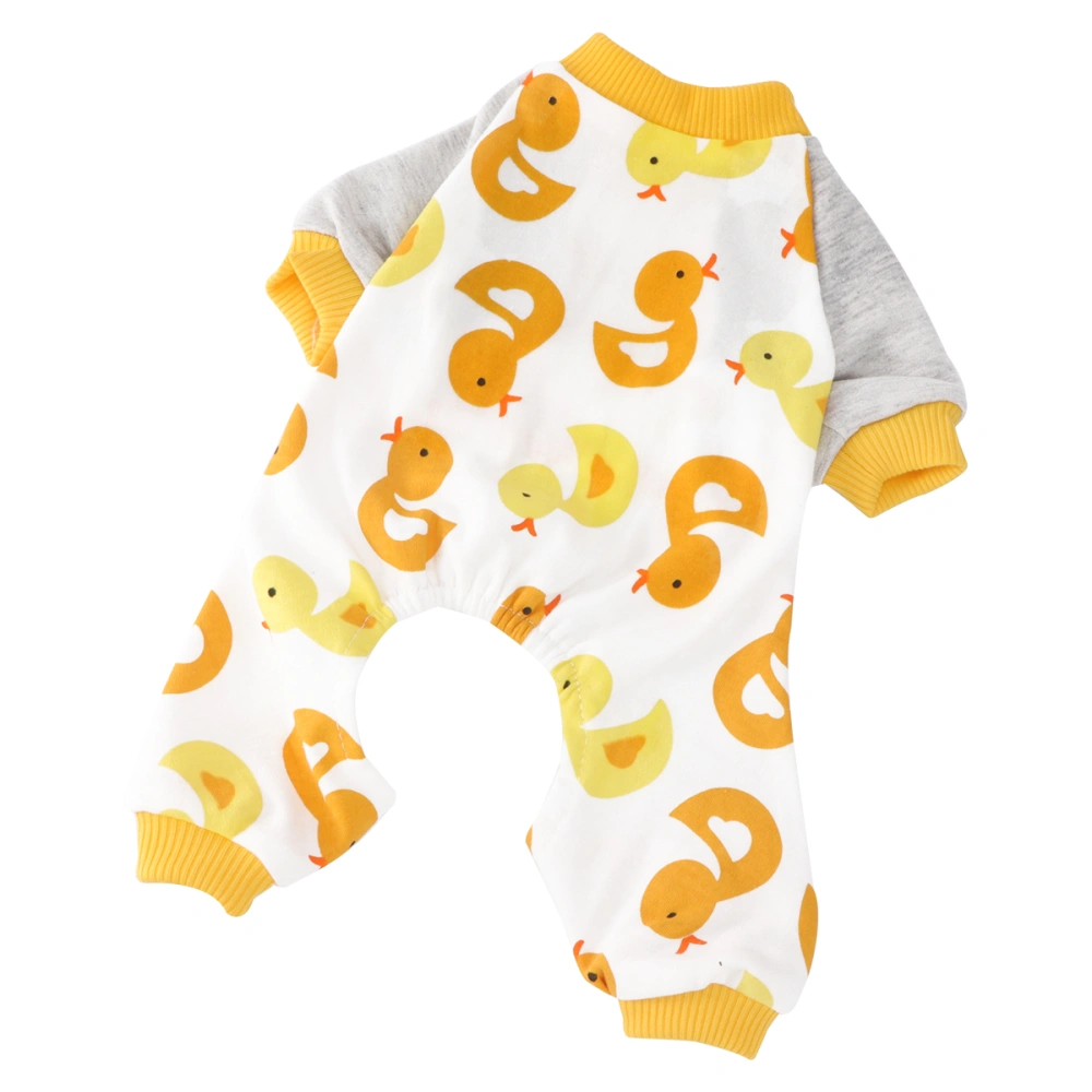 Dog Pet Puppy Sleepwear Clothes Coat Spring Summer Vest Dress Outwear Size L (Duck Design)