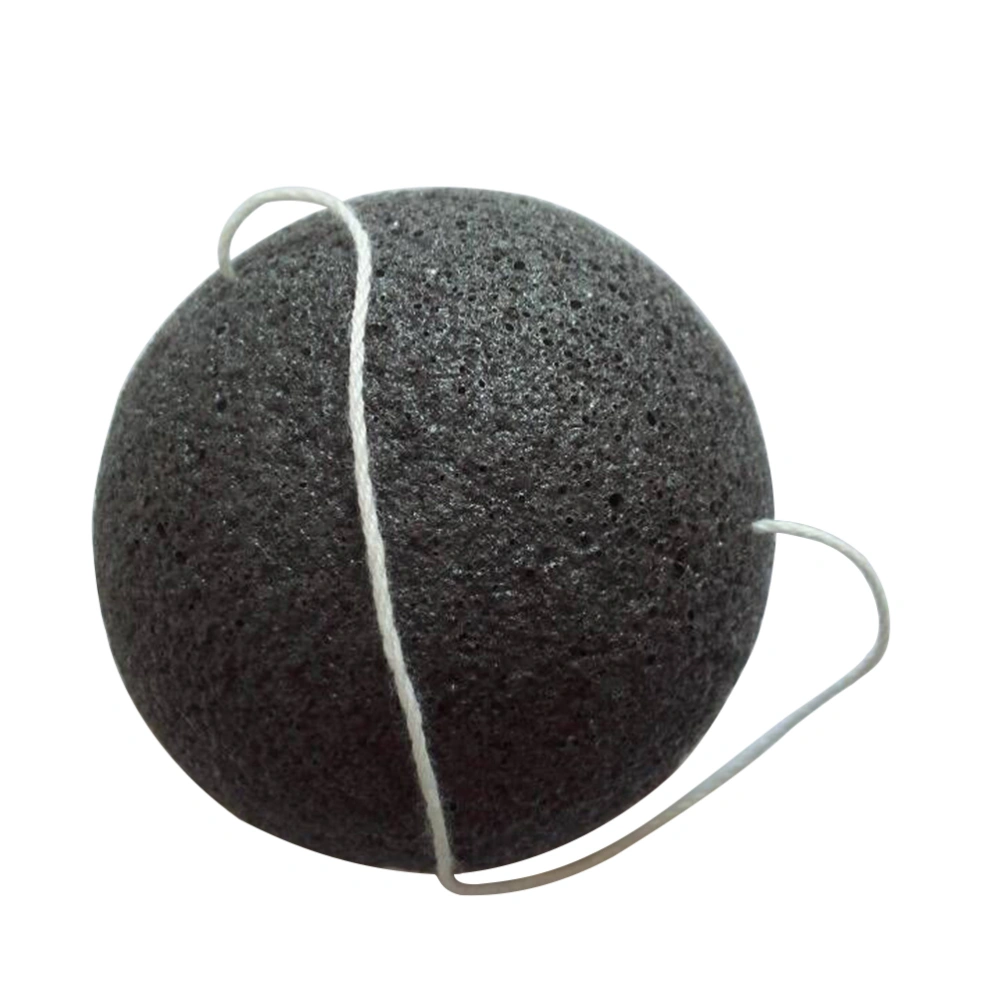 3Pcs Facial Konjac Sponges Activated Bamboo Charcoal for Face Cleaning Men and Women (Black White Green)