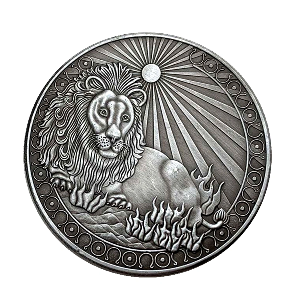 6PCS Vintage Twelve Constellations Commemorative Coins Embossment Metal Coins Souvenirs Gift Crafts (Aries + Taurus + Gemini + Cancer + Leo + Virgo)
